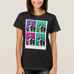 Boston Terrier Dog Pop Art T-shirt