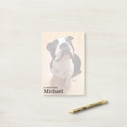 Boston Terrier Dog Post-it® Notes (Op bureau)