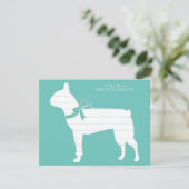 Boston Terrier Dog Puppy Bedankkaart (Staand voorkant)
