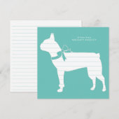 Boston Terrier Dog Puppy Bedankkaart (Voorkant / Achterkant)