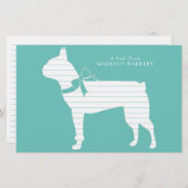 Boston Terrier Dog Puppy Briefpapier (Voorkant / Achterkant)