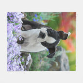 Boston Terrier Dog Puppy cozy Fleece Deken (Voorkant (Horizontaal))