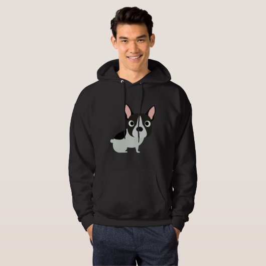 Boston Terrier Dog Puppy Hoodie (Voorkant volledig)