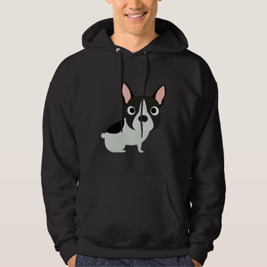 Boston Terrier Dog Puppy Hoodie (Voorkant)