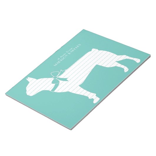 Boston Terrier Dog Puppy Notitieblok (Schuin)