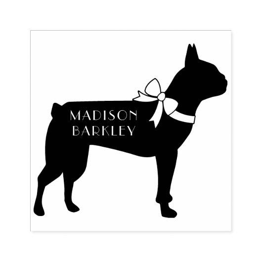 Boston Terrier Dog Puppy Rubberstempel (Afrduk)