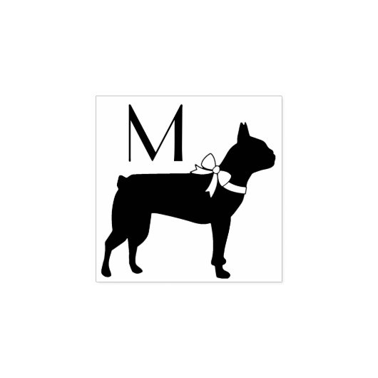 Boston Terrier Dog Puppy Rubberstempel (Afrduk)