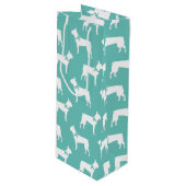 Boston Terrier Dog Puppy Wijn Cadeautas (Voorkant Gekanteld)