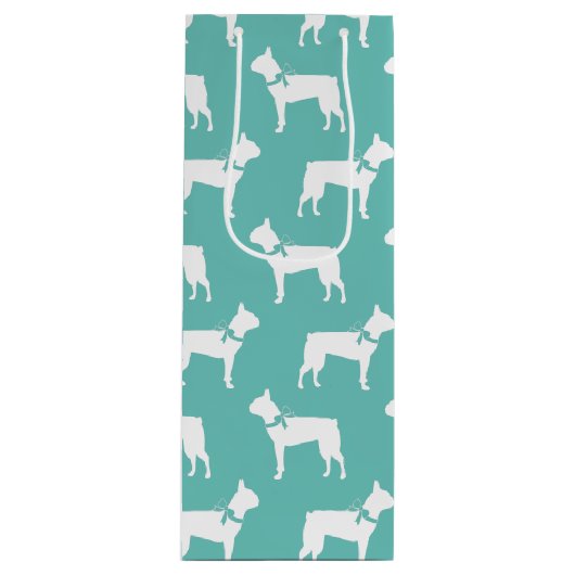 Boston Terrier Dog Puppy Wijn Cadeautas (Voorkant)