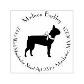 Boston Terrier Dog Puppy Zelfinktende Stempel (Design)