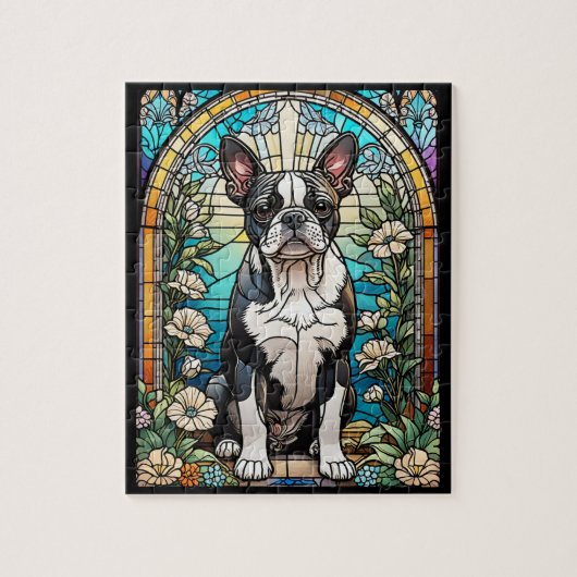 Boston Terrier Dog Puzzel, 8" x 10", 110 stuks Legpuzzel (Verticaal)