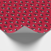 Boston Terrier Dog Red Kerstmis Cadeaupapier (Hoek)