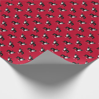 Boston Terrier Dog Red Kerstmis Cadeaupapier