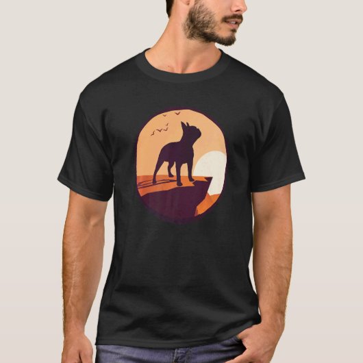Boston Terrier Dog Retro 13 T-shirt (Voorkant)