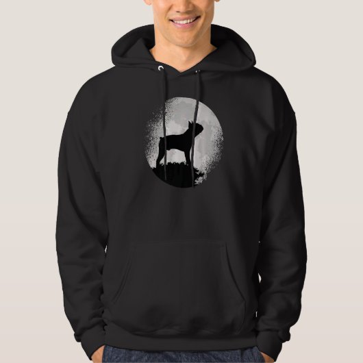 Boston Terrier Dog Retro 1 Hoodie (Voorkant)