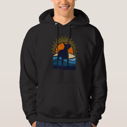 Boston Terrier Dog Retro 8 Hoodie (Voorkant)