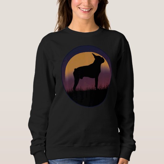 Boston Terrier Dog Retro Trui (Voorkant)