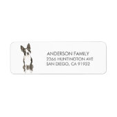 Boston Terrier Dog Return-adreslabel Etiket (Voorkant)