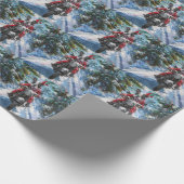 Boston Terrier Dog Riding Motorfiets Kerstmis Cadeaupapier (Hoek)