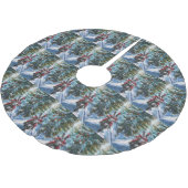 Boston Terrier Dog Riding Motorfiets Kerstmis Kerstboom Rok (Gekanteld)