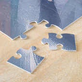 Boston Terrier Dog Riding Motorfiets Kerstmis Legpuzzel (Zijkant)