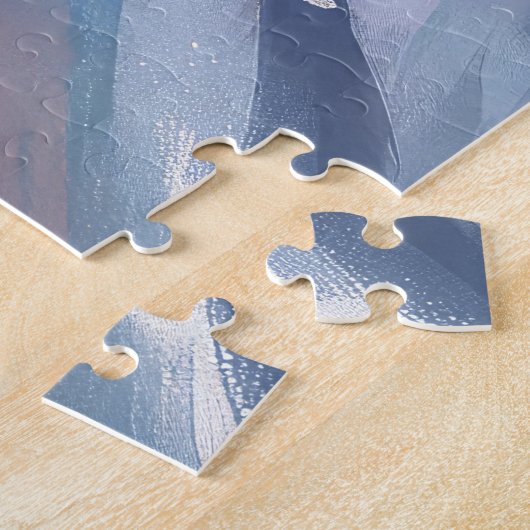 Boston Terrier Dog Riding Motorfiets Kerstmis Legpuzzel (Zijkant)