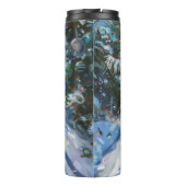 Boston Terrier Dog Riding Motorfiets Kerstmis Thermosbeker (Achterkant)