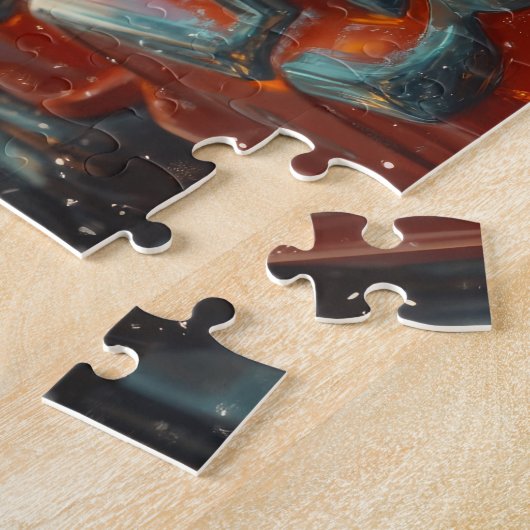 Boston Terrier Dog Roller Onderzetter Kerst Legpuzzel (Zijkant)