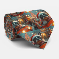 Boston Terrier Dog Roller Onderzetter Kerst