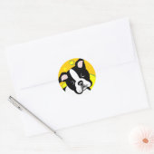 Boston Terrier Dog Ronde Sticker (Envelop)