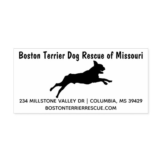 Boston Terrier Dog Rubberstempel (Afrduk)