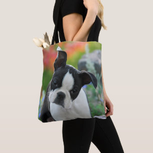 Boston Terrier Dog Schattige Puppyportret - Shoppe Tote Bag