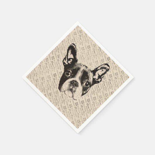 Boston Terrier dog Servet (Hoek)
