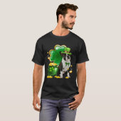 Boston Terrier Dog Shamrock Irish Saint St Patrick T-shirt (Voorkant volledig)