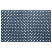 Boston Terrier dog silhouette navy blue Stof (Yard (91,4 cm))