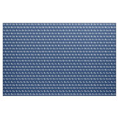 Boston Terrier Dog Silhouette Pet Navy Blue Stof (Yard (91,4 cm))