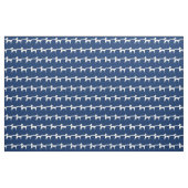 Boston Terrier Dog Silhouette Pet Navy Blue Stof (Fat Quarter)