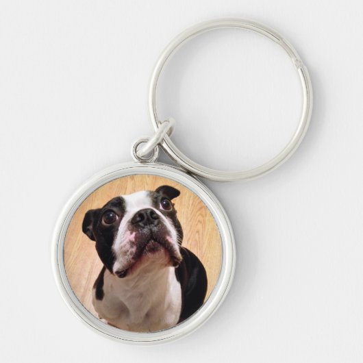 Boston Terrier Dog Sleutelhanger (Voorkant)