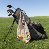 Boston Terrier Dog Spelen met Speelgoed Golfhanddoek (Groen)