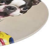Boston Terrier Dog Spelen met Speelgoed Snijplank (Hoek)