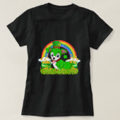Boston Terrier Dog St Patricks Day Ierse Shamrock T-shirt (Design voorkant)