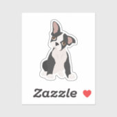 Boston Terrier Dog Sticker (Vel)