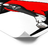 Boston Terrier Dog Tattoo Ik hou van papa Funny Fa Poster (Hoek)