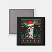 Boston Terrier Dog Ugly Christmas Sweater Holiday  Magneet (Voorkant / Achterkant)