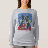 Boston Terrier, DOG VALENTIJN LONG SLEEVE T SHIRT (Voorkant)
