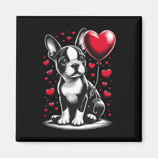 Boston Terrier Dog Valentijnsdag Dog Owner Valen Magneet