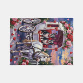 Boston Terrier  Dog Valentine's Day Fleece Deken (Voorkant (Horizontaal))