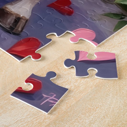 Boston Terrier Dog Valentine's Day Legpuzzel (Zijkant)