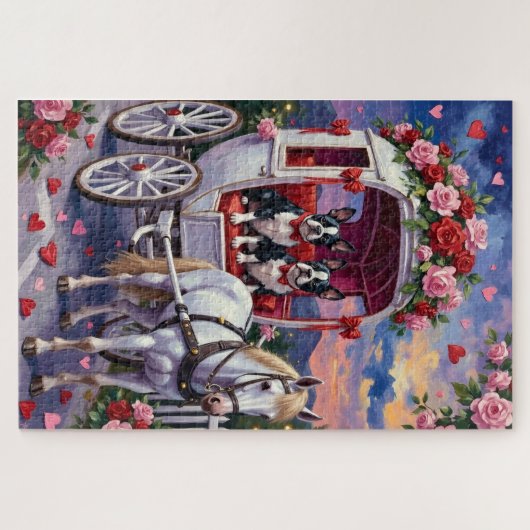 Boston Terrier Dog Valentine's Day Legpuzzel (Horizontaal)