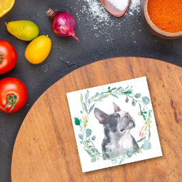 Boston Terrier Dog Waterverf Wreatkeramische Tegel Tegeltje